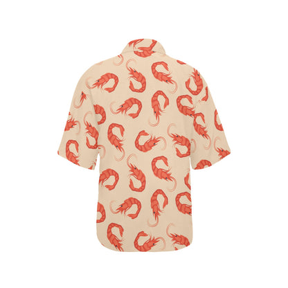 Prawn Pattern Print Design 02 Women's Hawaiian Shirt