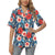 Red Hibiscus Blue Scene Women's Hawaiian Shirt