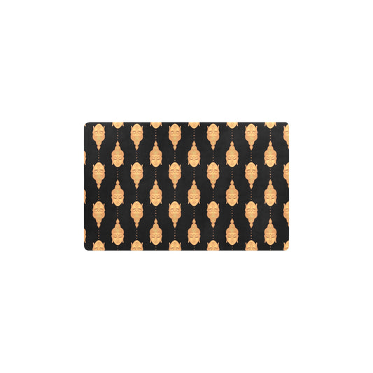 Buddha Head Gold Print Kitchen Mat