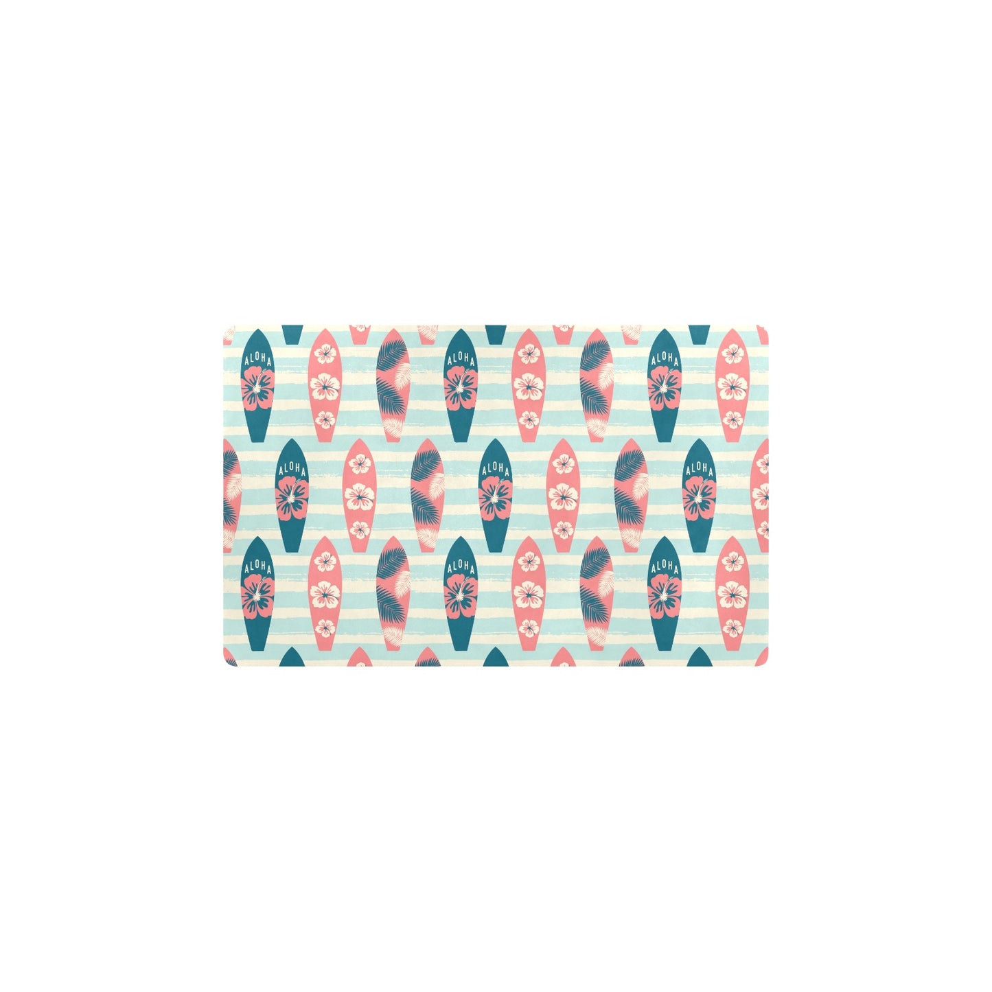 Aloha Hawaii Surfboard Pattern Print Design 02 Kitchen Mat
