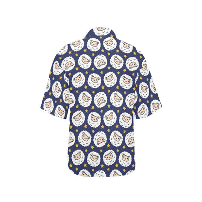 Sheep Print Design LKS402 Women's Hawaiian Shirt