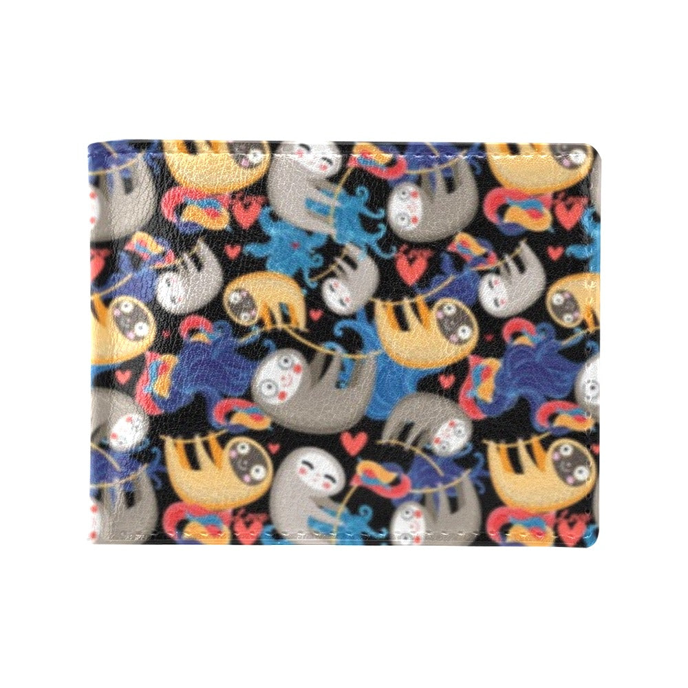 Sloth Cartoon Design Themed Print Men's ID Card Wallet – JorJune