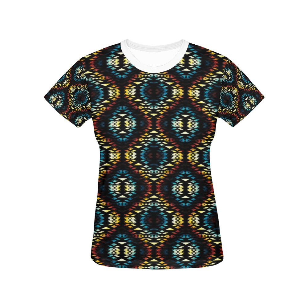 Tribal Pattern Print Design LKS309 Women's  T-shirt