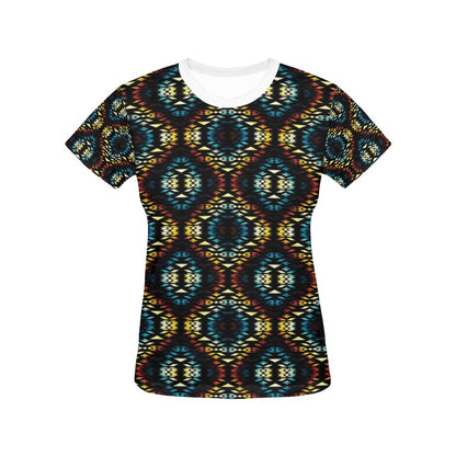 Tribal Pattern Print Design LKS309 Women's  T-shirt