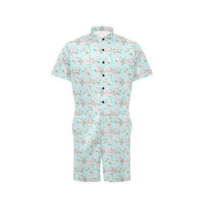 Cherry Blossom Pattern Print Design 02 Men's Romper