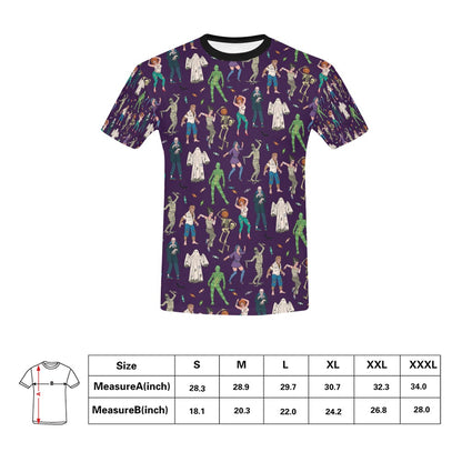 Creepy Zombie Print Design LKS302 Men's All Over Print T-shirt