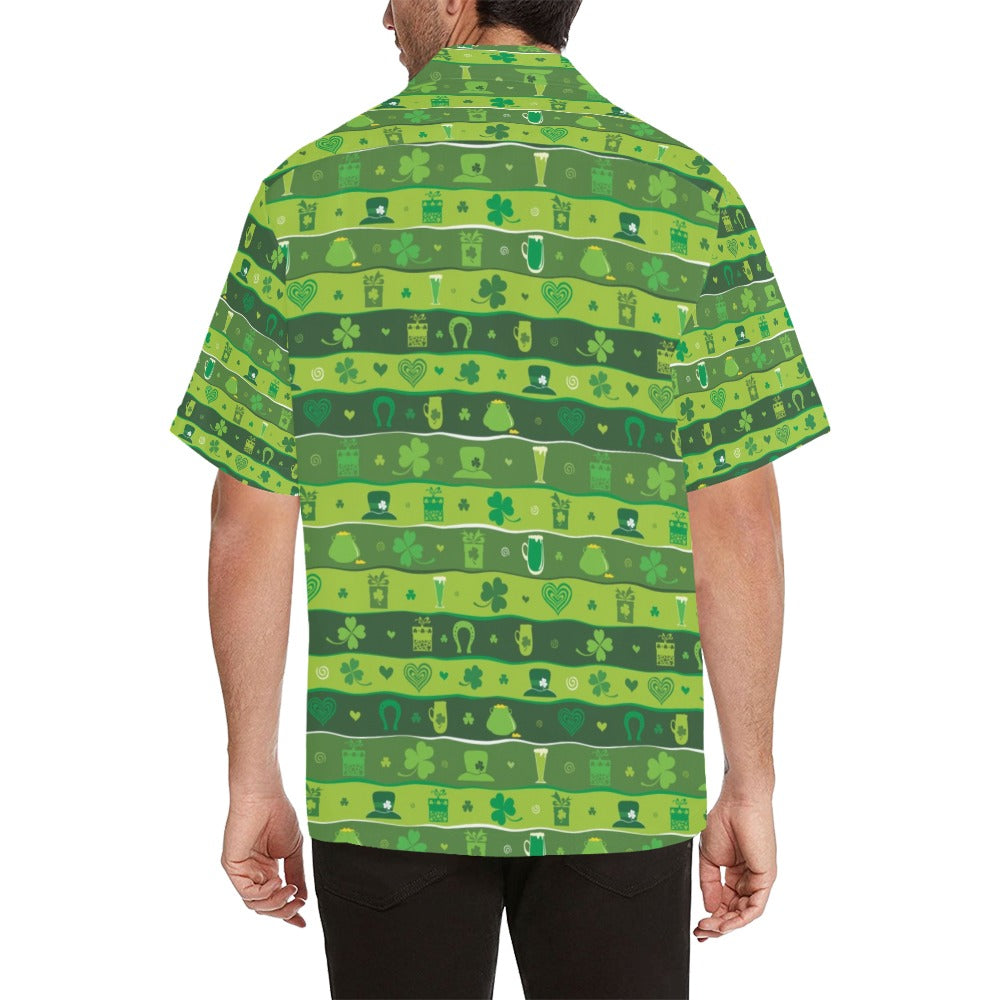 Shamrock Print Design LKS303 Men's Hawaiian Shirt