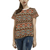 Western Horse Pattern Print LKS301 Women's  T-shirt