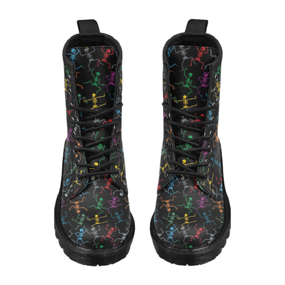 Skeleton Colorful Print Design LKS302 Women's Boots