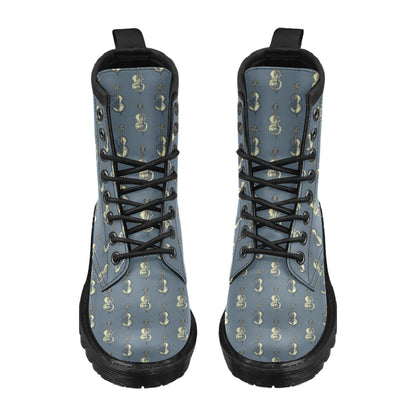Violin Print Design LKS403 Women's Boots