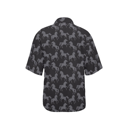 Horse Print Design LKS305 Women's Hawaiian Shirt