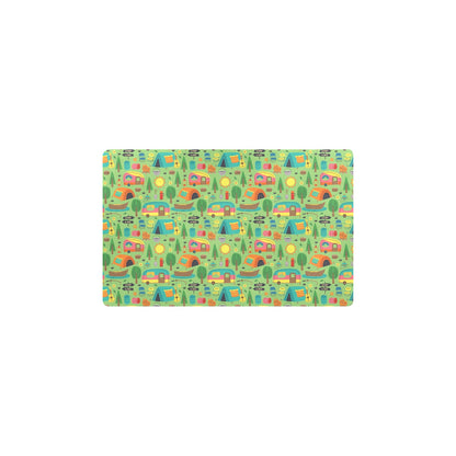 Camping Camper Pattern Print Design 04 Kitchen Mat