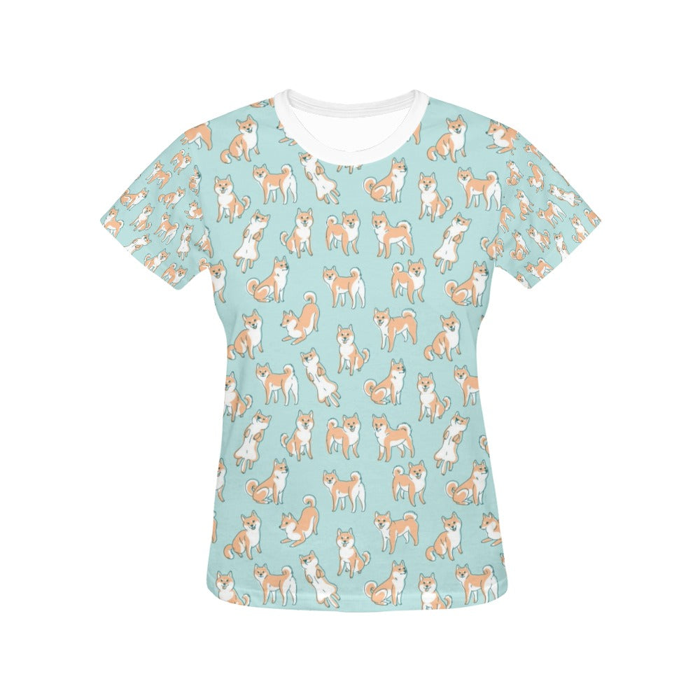 Shiba Inu Print Design LKS304 Women's  T-shirt