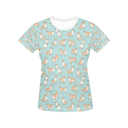 Shiba Inu Print Design LKS304 Women's  T-shirt