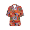 African Print Pattern Women's Hawaiian Shirt