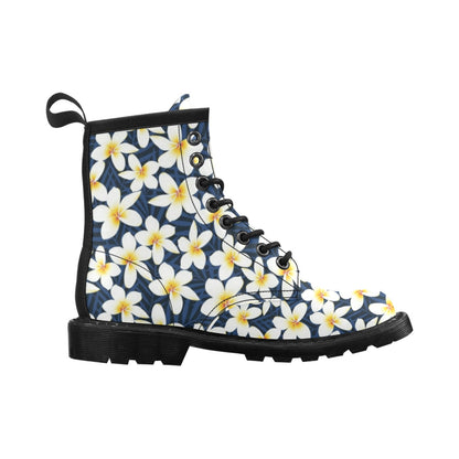 Plumeria Pattern Print Design PM026 Women's Boots