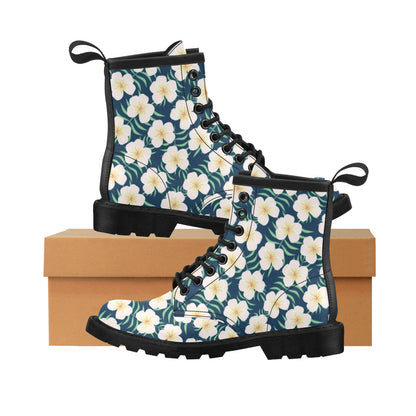 Pink Plumeria Pattern Print Design PM016 Women's Boots