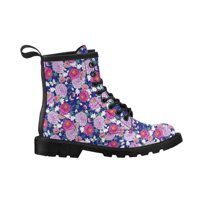 Dahlia Pattern Print Design DH013 Women's Boots