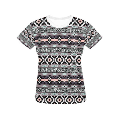 Safari Pattern Print Design LKS302 Women's  T-shirt