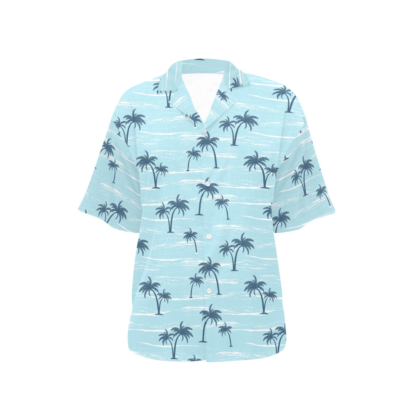 Palm Tree Pattern Print Design PT04 Women's Hawaiian Shirt