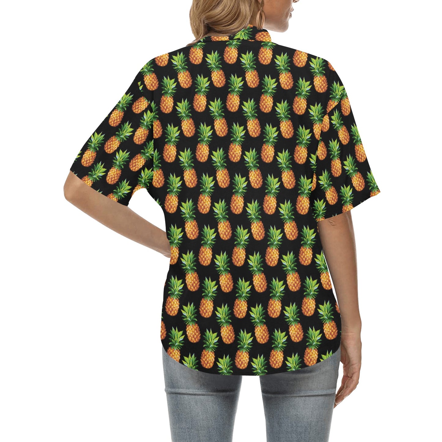 Pineapple Cute Print Design Pattern Women's Hawaiian Shirt