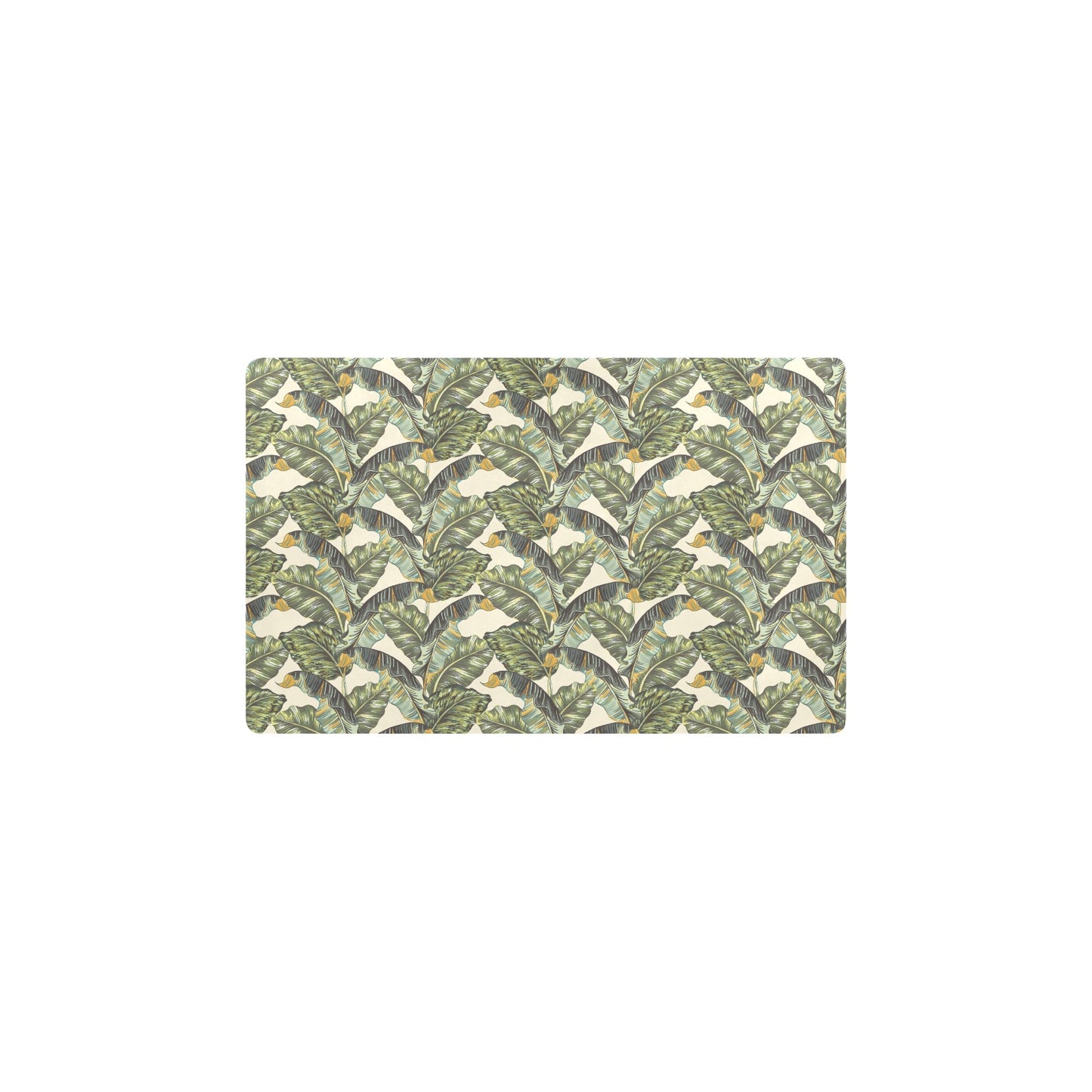 Banana Leaf Pattern Print Design 04 Kitchen Mat
