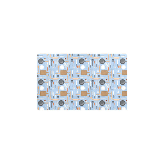 Cooking Kitchen Tools Pattern Print Design 02 Kitchen Mat
