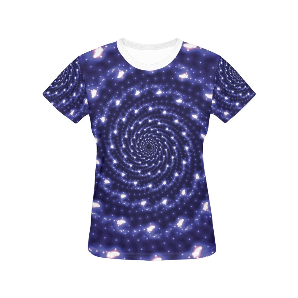 Vortex Print Design LKS305 Women's  T-shirt