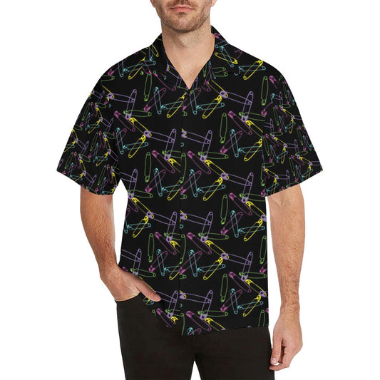 Safety Pin Print Design LKS304 Men's Hawaiian Shirt