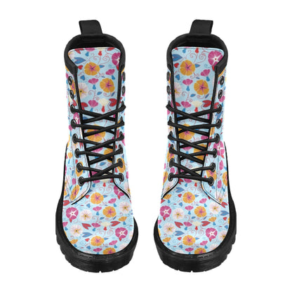 Morning Glory Pattern Print Design MG06 Women's Boots