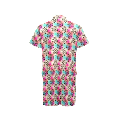 lotus Boho Pattern Print Design LO02 Men's Romper