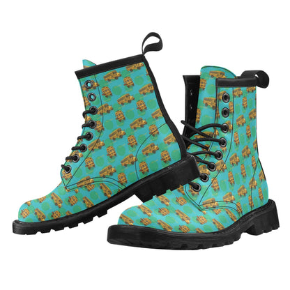 School Bus Print Design LKS308 Women's Boots