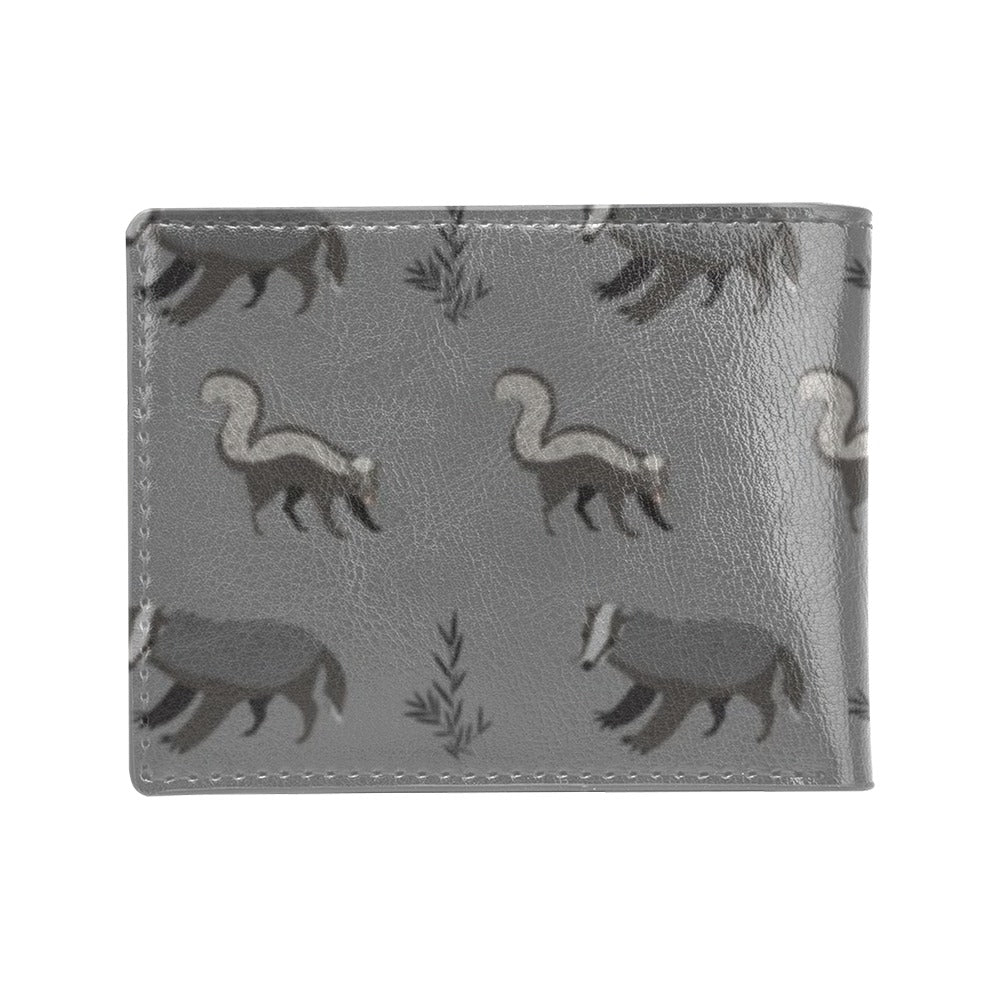 Skunk Print Design LKS301 Men's ID Card Wallet