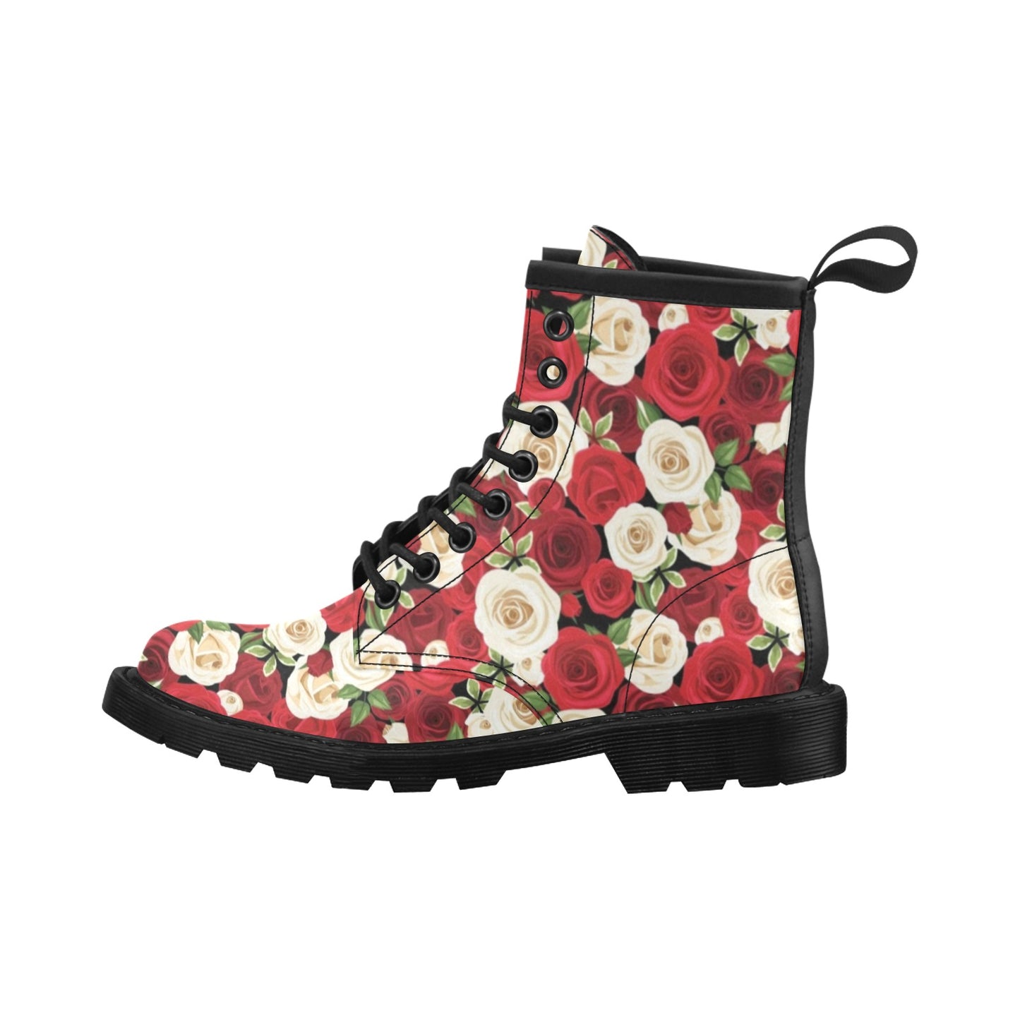 Rose Pattern Print Design RO06 Women's Boots