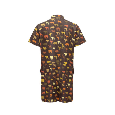 Safari Animal Print Design LKS301 Men's Romper