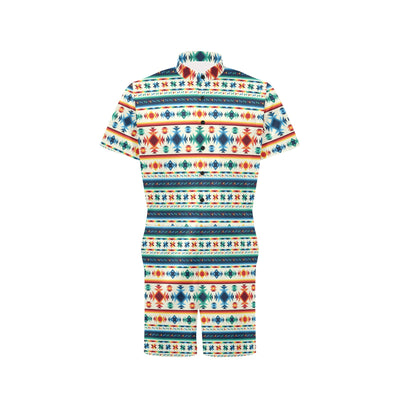 Aztec Pattern Print Design 02 Men's Romper