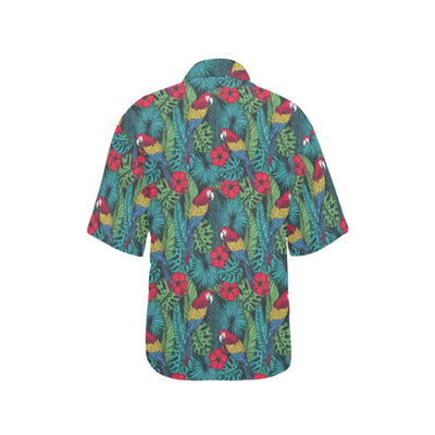 Parrot Pattern Print Design A05 Women's Hawaiian Shirt