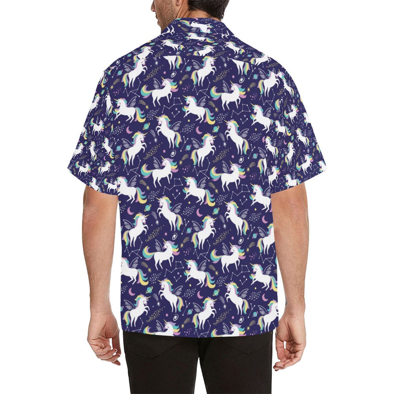 Unicorn Print Design LKS305 Men's Hawaiian Shirt