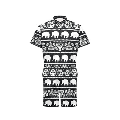 Elephant Pattern Men's Romper