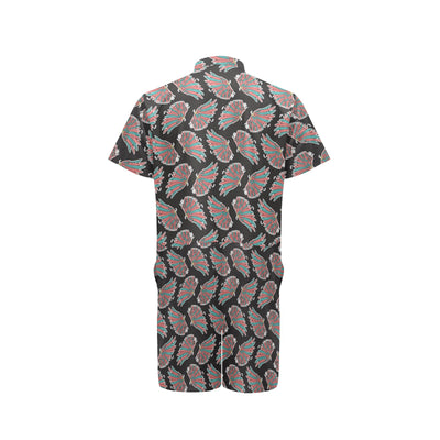 Angel Wings Pattern Print Design 05 Men's Romper