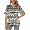 Hand draw Tribal Aztec Women's Hawaiian Shirt