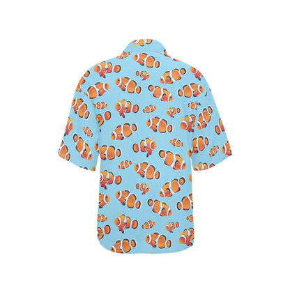 Clownfish Pattern Print Design 01 Women's Hawaiian Shirt