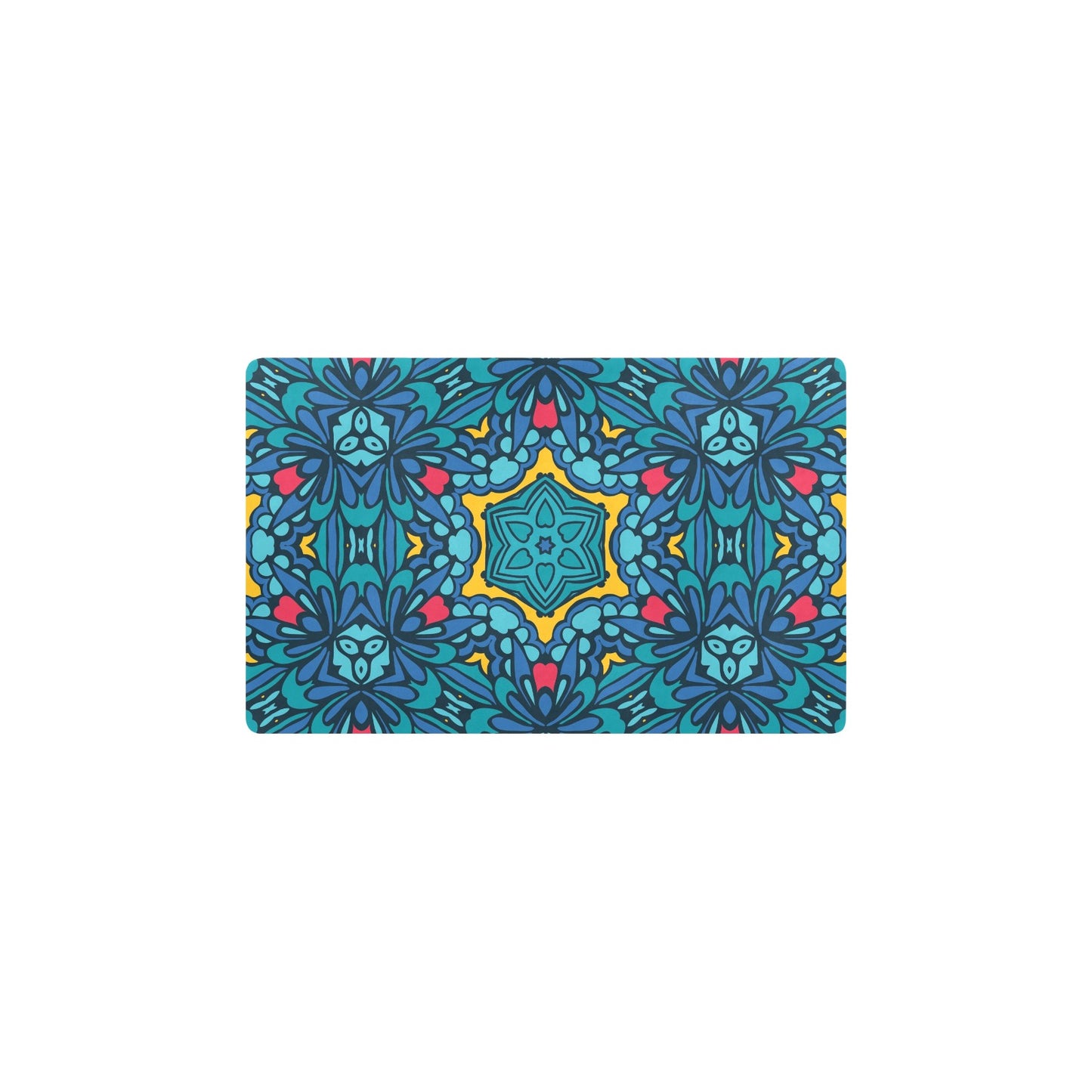 Kaleidoscope Pattern Print Design 04 Kitchen Mat
