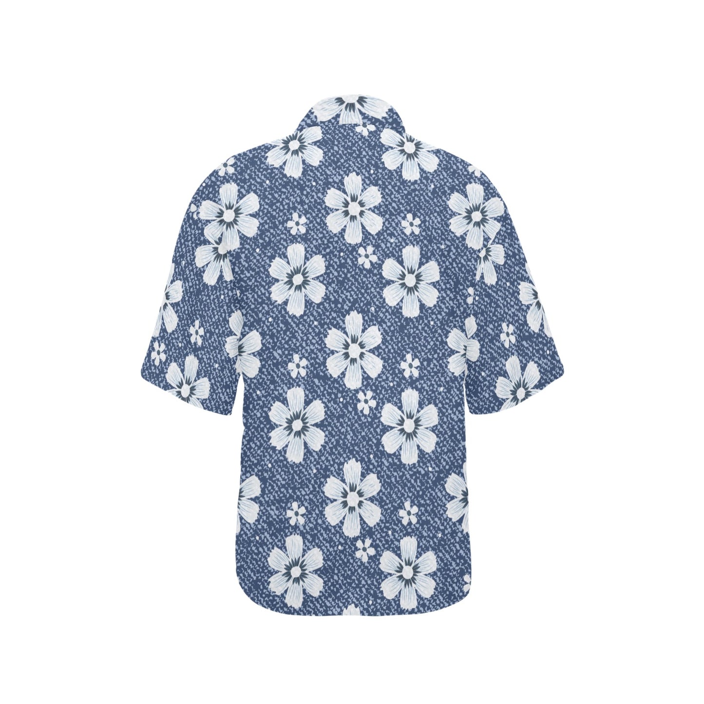 Jean Flower Pattern Print Design 03 Women's Hawaiian Shirt