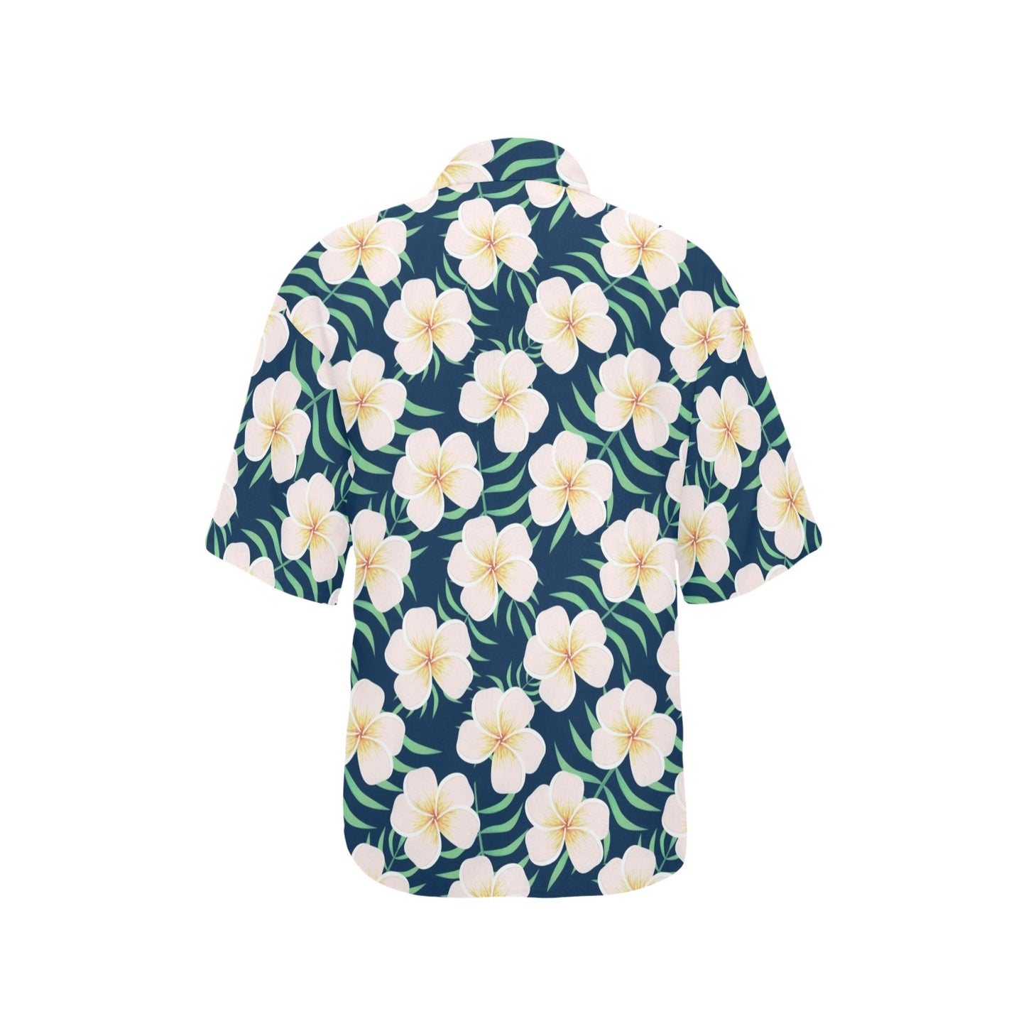 Pink Plumeria Pattern Print Design PM016 Women's Hawaiian Shirt
