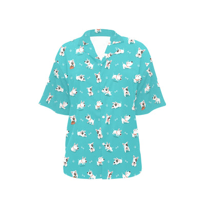 Bull Terriers Pattern Print Design 07 Women's Hawaiian Shirt