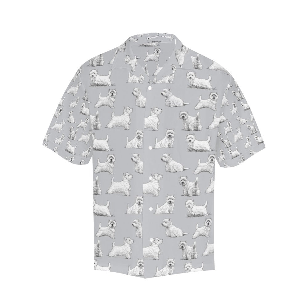 Scottish Terriers Print Design LKS3011 Men's Hawaiian Shirt