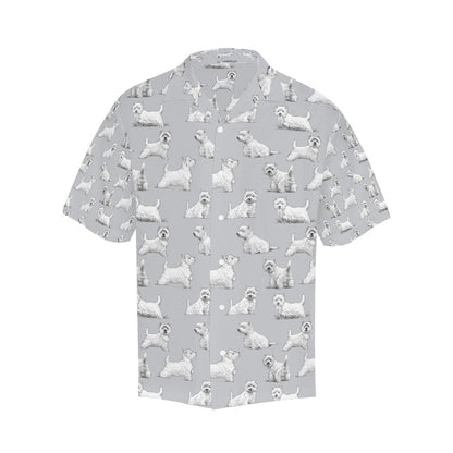 Scottish Terriers Print Design LKS3011 Men's Hawaiian Shirt