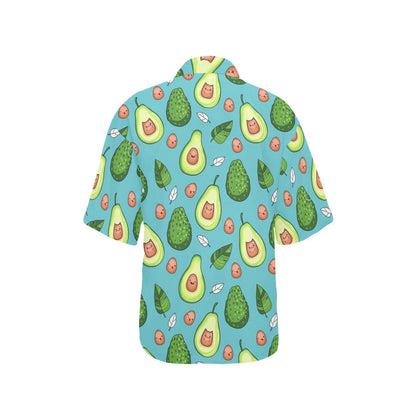 Avocado Pattern Print Design AC05 Women's Hawaiian Shirt
