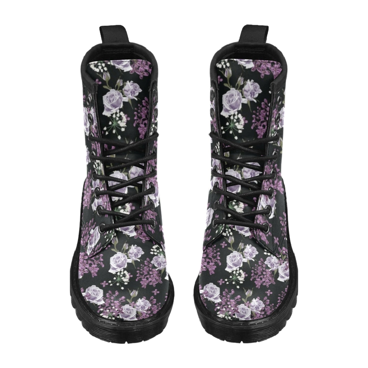 Lilac Pattern Print Design LI04 Women's Boots